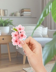 Sakura Flower Die Cut Vinyl Stickers Scrapbooking Laptop Waterbottle