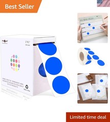 1 Inch Round Permanent Adhesive Color-Code Dot Stickers,1000 per Roll dots La…