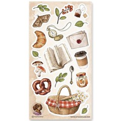 Autumn Picnic Stickers – Food, Books, and Nature Sticker Sheet – Crafts
