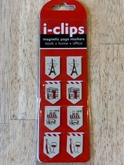 i-clips – Magnetic Page Markers – Paris France Themed – 8 Count – New