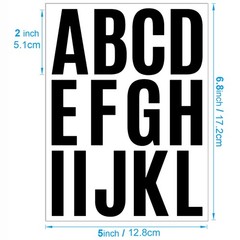 24 Sheets 2 Inch Self Adhesive Letters Stick on Vinyl Letters Capital…