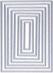 8 Pcs Stitched Rectangle Metal Die Cuts for Scrapbooking and Card Making