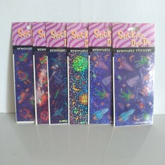 Stickety Doo Da SPACE Stickers Astronaut Rocket Plane Planet LOT-6 NOS Vtg 1997