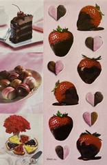 SWEETS & TREAT Sticker(15pc)Chocolate Strawberry•Cake•Dessert•Candy •Hearts•Food