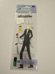 New EK Jolee’s Dimensional Stickers Black Formal HS Senior Prom OC23