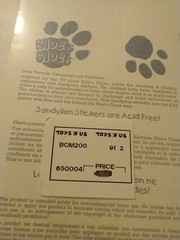 Vintage 1998 Blue’s Clues Sandylion Sticker Sheet – Sealed w/ Original Toys «R»