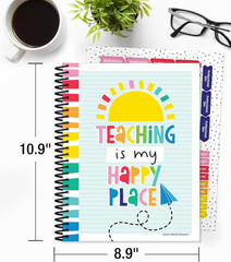 Teacher Planner 8×11 Undated Lesson Plan Book with Stickers, Schedule, Calendar
