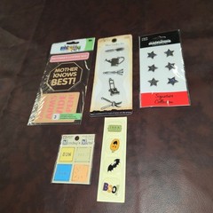 Scrapbooking Embellishments Stickers Brads Buttons Lot of 36 Mary Engelbreit