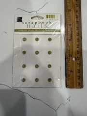 Scrapbook Interiors Nails Round Top Snap-On Paper-Crafting Fastener Olive Color