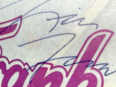 Vintage AUTOGRAPHED LISA FRANK SIGNED 1984 Markie Unicorn Jumbo Sticker 1/1 ****