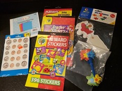 3 Teachers Reward Stickers Asst. Lot Paper Pad Airplane Tags Stars