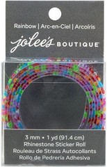 Jolee’s Rainbow Rhinestone Sticker Roll 1 Yard 3 MM Almost 1/8″ Diameter