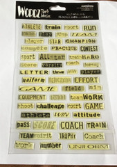 Creative Imaginations 6 X 9″ EPOXY LABEL STICKERS WORDZ SPORTS GAME ATHLETE *