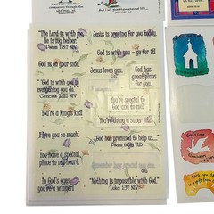 Christian Stickers Lot Religious Mixed Scripture Encouragement Vintage 54 Sheets