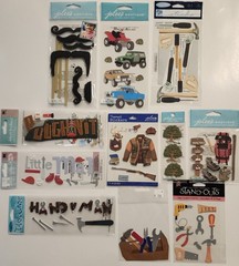 Lot of 11 Jolee’s Boutique Sticko Provo Scrapbooking Stickers TOOLS OUTDOORS