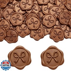 MotiMind 100 Pcs Bow Wax Seal Stickers Wedding Invitation Envelope Seal Stick