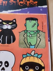 Vintage 80’s Gibson Halloween Creatures Sticker Sheet Rare