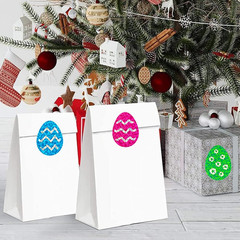 500 Pcs 1.2In Easter Egg Stickers – Waterproof Self-Adhesive Decor 8 Colors