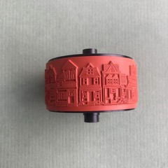 Rollagraph Rubber Wheel Stamp – San Francisco Large Row Houses 602 Design