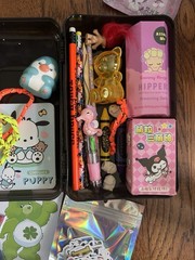 Black Scholastic Book Fair Pencil Case Stickers Erasers 1990s 2000 W Book Flight