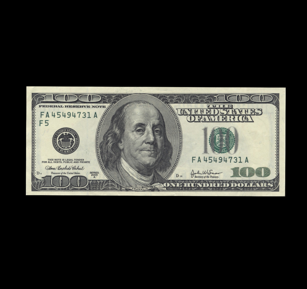 One Hundred Dollar Bill Sticker Decal