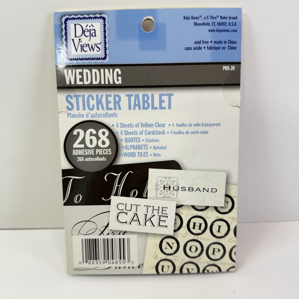 Deja Views Stickers Tablet – Wedding – 268pcs Letters, Quotes, Word Tiles NEW