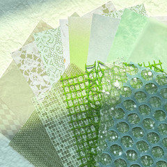 15 Sheets Handmade Scrapbook Paper Craft Mesh Fabric Scrapbooking Supplies Aesth