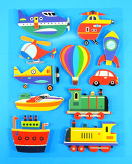 Vehicles Transportation Travel Pop Up Dimensional Sticker Sheet