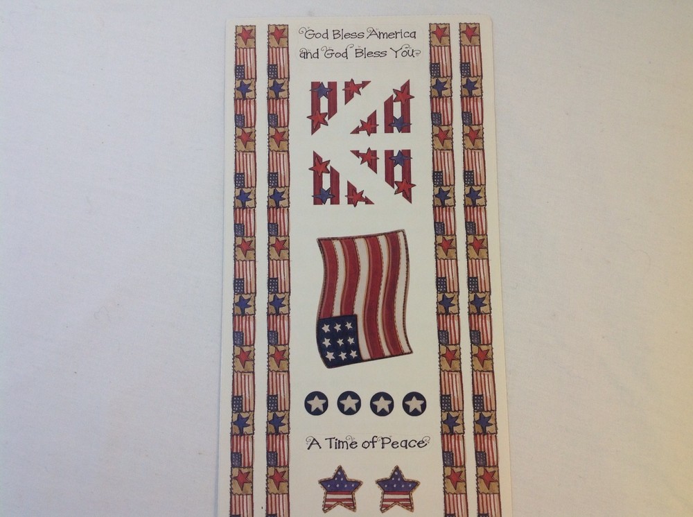 God Bless America SCRAPBOOKING Stickers Corners & Borders By Joy Marie A137