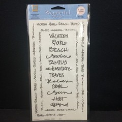 Wonderful Words Vacation Stickers Repositionable Beach Travel Deja Views USA NEW