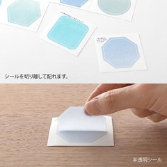 MIDORI Colorcolor Paper Sticker, Semi-transparent, Navy Blue, 82648