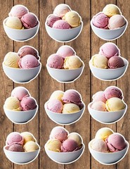 Bowl Of Ice Cream Die Cut Vinyl Stickers Set Scrapbooking Laptop Waterbottle