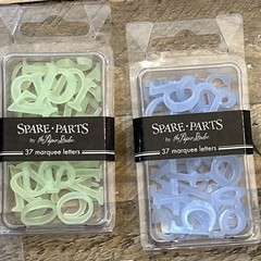 Spare Parts by The Paper Studio Lot Alpha Paper Clips, Letters, Bottle Caps Etc