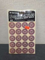 1 Sheet Of Vintage Stickers Eureka Scratch N Sniff Smiles Licorice