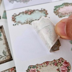 Dwpetzo Flroal Lace Tags Labels Stickers for Junk 4.13 x 5.83, Floral