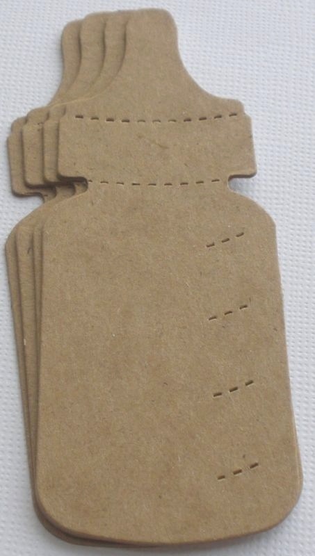 {5} *BABY BOTTLE* Infant Unfinished Chipboard Die Cuts – 1 1/2″ x 4″