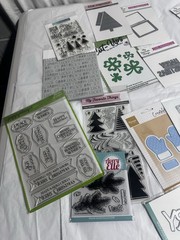 ⭐️300pc Scrapbook Paper Lot MFT My Favorite Things Stamps Dies Christmas St Pat