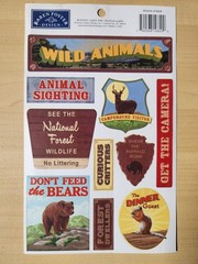 Karen Foster Design Cardstock Sticker Sheet ~ National Forest Wildlife