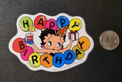 Vintage Stickers BETTY BOOP Prism Vending Machine Sticker 80’s Balloons Birthday