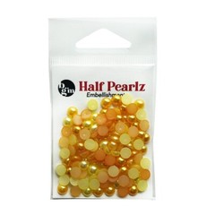 Buttons Galore Flat Back Half Pearls for DIY Crafts – Set of 3 BRIGHT COLORS