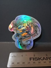 Vintage Stickers Motorcycle Holographic Prism Vending Sticker ODM 2002