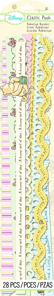 EK Success Brands Disney 12″ Border Stickers Classic Pooh 28 Piece Scrapbooking