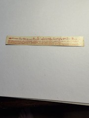 VINTAGE 80s CARDESIGN TOOTS «CRAYONS» 6” METALLIC FOIL STICKER STRIP MUS 132CX