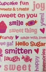LOVE CLEAR MYLAR Stickers(3.5″x 11″) Valentine’s Day•Sweetie•Sugar•Crush •Hugs••