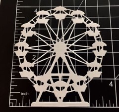 Ferris Wheel Die Cuts * Set of 6 * Black or White Cardstock * Carnival * Fair