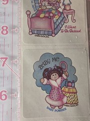 Vintage Scratch N Sniff Stickers, Cabbage Patch Kids, Baby Powder