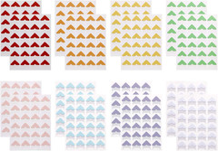 16 Sheets 8 Colors Photo Corner Stickers Holder Protectors Self Adhesive Photo M