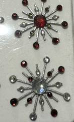 Karen Foster Sparkle Burst Brads Holly Berries 01849 Scrapbook Lot of 2 NEW READ