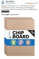 39 Pcs Chipboard Sheets 8.5×11 inch