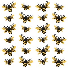 24Pcs 3D Bee Decorations Sticker, with Sticky dot, Double Layer